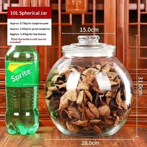 Botellas de Vidrio Herméticas, Frascos Transparentes Grandes para Almacenar Piel de Mandarina, Té y Alimentos, Tapas de Plástico, Modernas, Minimalistas y Ecológicas - Product Image 2