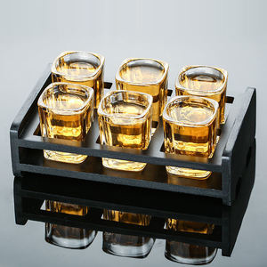 高品質な斬新なショットグラス ウォッカグラス ショットグラス 高級スクエア 2オンス ショットグラス - Product Image 5