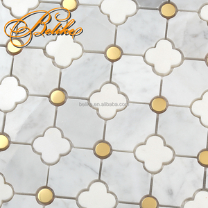 Mê hoặc gạch khảm đá cẩm thạch tường & sàn cài đặt tính năng bao gồm trang trí nhà tối thiểu không khí xa hoa tắm Vanity - Product Image 2