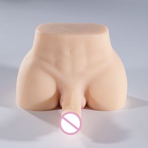 Realistische, weiche, umweltfreundliche Masturbations-Sexpuppe für Frauen, halber Körper-Torso mit <span class=keywords><strong>Dildo</strong></span>-Design am Po. - Product Image 5