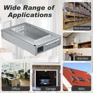 Reusable Multi <b>Catch</b> Humane Mouse Trap Cage with Clear Top Metal Rodent Trap for Indoor Outdoor Pest Control - Product Image 3