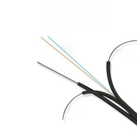 Cable de Fibra Óptica Sunet GJYXCH para Exteriores/Interiores, 1-4 Hilos, 3 Alambres de Acero, FRP 2.5mm, FTTH, Guangdong, China, 15 Años, G657A/G652D, LSZH/PVC