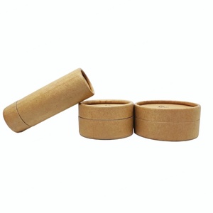 Caja Cilíndrica de Cartón Kraft Biodegradable con Revestimiento Antigrasa, Tubo de Cartón para Empaque de Barra de Champú - Product Image 1