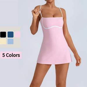 Spor elbiseler aktif giyim yüksek kalite Golf giyim tenis giyim <span class=keywords><strong>2</strong></span> in 1 etekler tek parça tenis elbise şort ile - Product Image 1