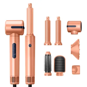 OEM BLDC High Speed Air styler Cold and Hot Air One Step Hair Dryer Brush Volumizer 8 In 1 Hot Air Comb Fast Drying 1400W