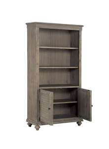Armoire en bois personnalisée vintage français classique à grande <span class=keywords><strong>histoire</strong></span> bibliothèque à 5 niveaux marron clair 40 pouces pour chambre - Product Image 2