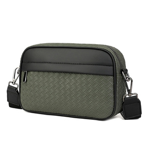 Moda luxo peito saco homem impermeável pu couro ombro sacos crossbody para homens - Product Image 1