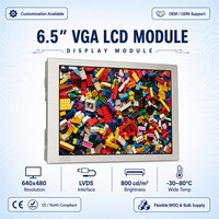 Écran LCD TFT AUO G065VN01 6,5 pouces 640x480 VGA LVDS 800cd/m2 de qualité industrielle -30~80°C pour moniteur de machine HMI