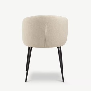 Chaises de salle à manger en velours <span class=keywords><strong>beige</strong></span> à prix abordable, avec pieds en métal modernes et durables, logo OEM, pour hôtels et centres commerciaux - Product Image 4