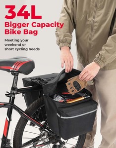 Muestra Gratis, Bolsa de Bicicleta Multifuncional Impermeable y Aislada de Gran Capacidad, Bolsa Refrigeradora para Bicicleta, Bolsa Trasera para Bicicleta - Product Image 3