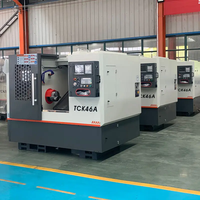 TCK46A 45 °   Tour CNC à banc incliné avec tourelle hydraulique pour l'usinage de composants rotatifs de taille moyenne