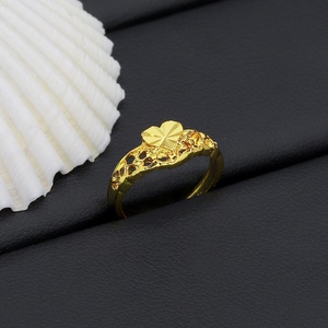 Anillo de Boda de Latón Chapado en Oro de 24K con Diseño Único JXX, Anillo de Latón Chapado en Oro de 24K de Moda para Mujer, Gran Venta - Product Image 6