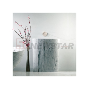 Newstar moderne maison hôtel évier de salle de bain pierre naturelle évier en marbre lavabo de salle de bain sur pied - Product Image 4