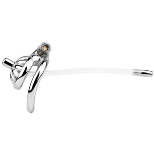 Hoge Kwaliteit Kuisheid Apparaat Groothandel 304 Roestvrijstalen Zonnebloem Kuisheid Slot Met Siliconen Katheter Cock Kooi Sm Seksspeeltje - Product Image 3