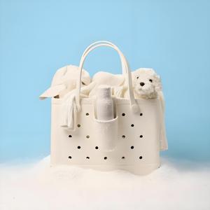 กระเป๋าสะพายไหล่ผู้หญิงกันน้ำ ทนทาน พกพาสะดวก ทำจากวัสดุ EVA น้ำหนักเบา ป้องกันการลื่นไถล <span class=keywords><strong>สี</strong></span>สันตามสั่ง สำหรับเดินทาง ช้อปปิ้ง ลายดอกไม้ขนาดใหญ่ - Product Image 2