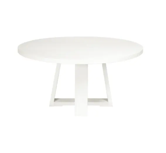 Venta caliente muebles estilo minimalista europeo diseño simple marco de madera mesa de comedor redonda para restaurante al aire libre evento Fiesta u