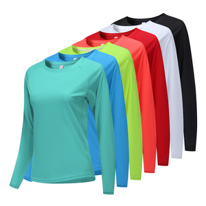 Camiseta de entrenamiento de gimnasia ajustada para mujer, de manga larga Camiseta deportiva para exteriores de secado rápido, ropa deportiva informal de punto fino para culturismo para correr - Product Image 5