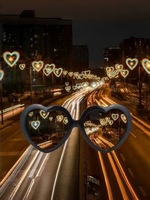 Effet lumineux en forme de cœur, cadeau de la Saint-Valentin pour les célébrités, transformation cœur à cœur, lunettes lumineuses créatives JL 9019