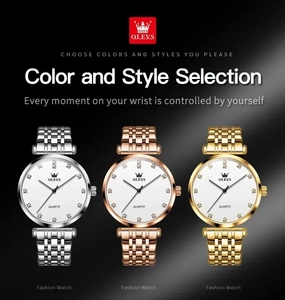 Montre pour homme de marque haut de gamme 5596, élégante et simple, étanche, en acier inoxydable, avec diamants, mouvement à quartz, montre originale - Product Image 6