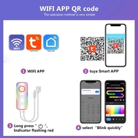 12 pièces LED Tuya Smart Life Smart Rgbic Lighting Creative Home Room Decoration Diy Splicing Atmosphere Night Light Wifi Wall Light