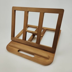 Support ergonomique en bois pour ordinateur portable avec dissipation thermique, réglable et pliable, pour lecture sur bureau, idéal pour étudiants et télétravail - Product Image 4