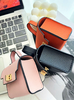 Tas Mini Fashion Terlaris Bahan Kulit PU Multi Warna Gantungan Kunci Tas Liontin untuk Wanita Penyimpanan Kunci Mobil Headphone Lipstik Sebagai Hadiah