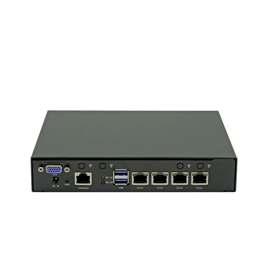 4 Lan i225 i226 2.5G Firewall Mini PC J4125 Router komputer OPNsense Linux pfSense Server jaringan untuk alat Firewall
