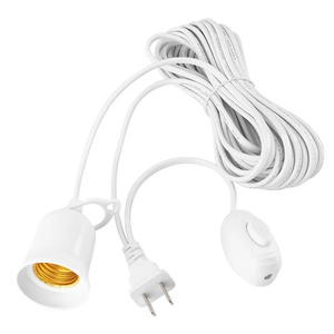 National Standard 0.5 Wire 303 Switch + E27 Bare Lamp Head Plug Power Button Switch  Line Cable LED Lamp EU US Plug Model - Product Image 2