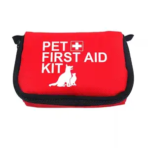 Firstime الجملة حجم صغير الكلب حقيبة إسعافات أولية مخصص شعار للماء الحيوان الحيوانات الأليفة الإسعافات الأولية