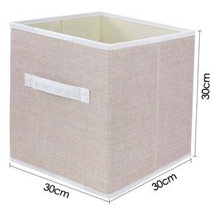 Folding Storage Cube Non-woven Fabric Closet Organizer <b>Large</b> Capacity Home Storage <b>Box</b> - Product Image 2