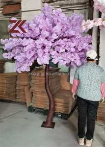 Arbre à fleurs de <span class=keywords><strong>cerisier</strong></span> artificiel en soie violette Sakura, grand modèle, <span class=keywords><strong>prix</strong></span> d'usine ZKAI, décoration de mariage - Product Image 2
