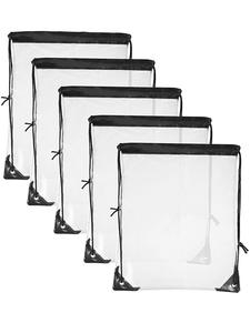 Sacs à cordes en PVC transparent avec logo personnalisé pour le sport la natation sac à dos de plage transparent sac à dos à cordon - Product Image 5