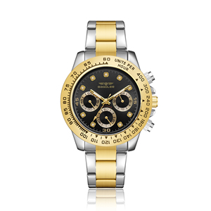 Reloj de pulsera deportivo de cuarzo para hombre, personalizado OEM 2926 con logotipo, fase lunar, aleación de lujo, luminoso, números arábigos, cronógrafo, resistente al agua 3BAR - Product Image 4