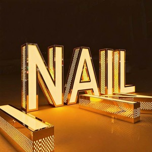 Nhà máy trực tiếp side-khoan chiếu sáng dấu hiệu 3D kênh chữ móng tay dấu ngoài trời thắp sáng chữ - Product Image 1
