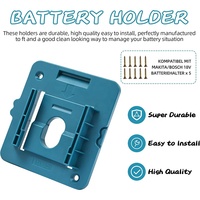 Penyangga Baterai Dinding untuk Baterai Makita 18V, Organizer Penyangga Dinding untuk BL1830, untuk Garasi, Bengkel, Kotak Perkakas, Penyimpanan Baterai