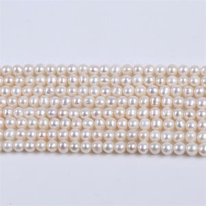 Zhuji 6-7 מ מ "מ מים מתוקים טבעי פנינים רופפים צבע לבן ורוד לבן ורוד צבעים לבן - Product Image 4