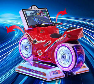 Máquina de juego arcade de motocicleta de carreras roja con luces intermitentes, operada con monedas, para parques de atracciones interiores, para niños mayores de 6 años. - Product Image 5