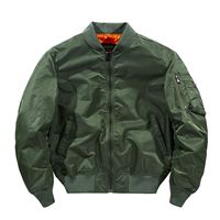 Automne hiver hommes MA1 pilote veste nouvelle couleur unie américain volant costume moto Bomber veste grande taille inspiré
