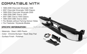 Nuevas Luces de Matrícula para Parachoques Traseros Yibai, para Chevy Silverado Sierra 1500 2500 1999-2007, Reemplazo Directo, Fijación con Pernos, Cromadas, 1 Año de Garantía - Product Image 3