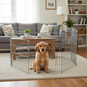 Recinto per Cani Pieghevole in Acciaio per Interni ed Esterni, Vendita all'Ingrosso di Recinti per Animali Domestici - Product Image 1