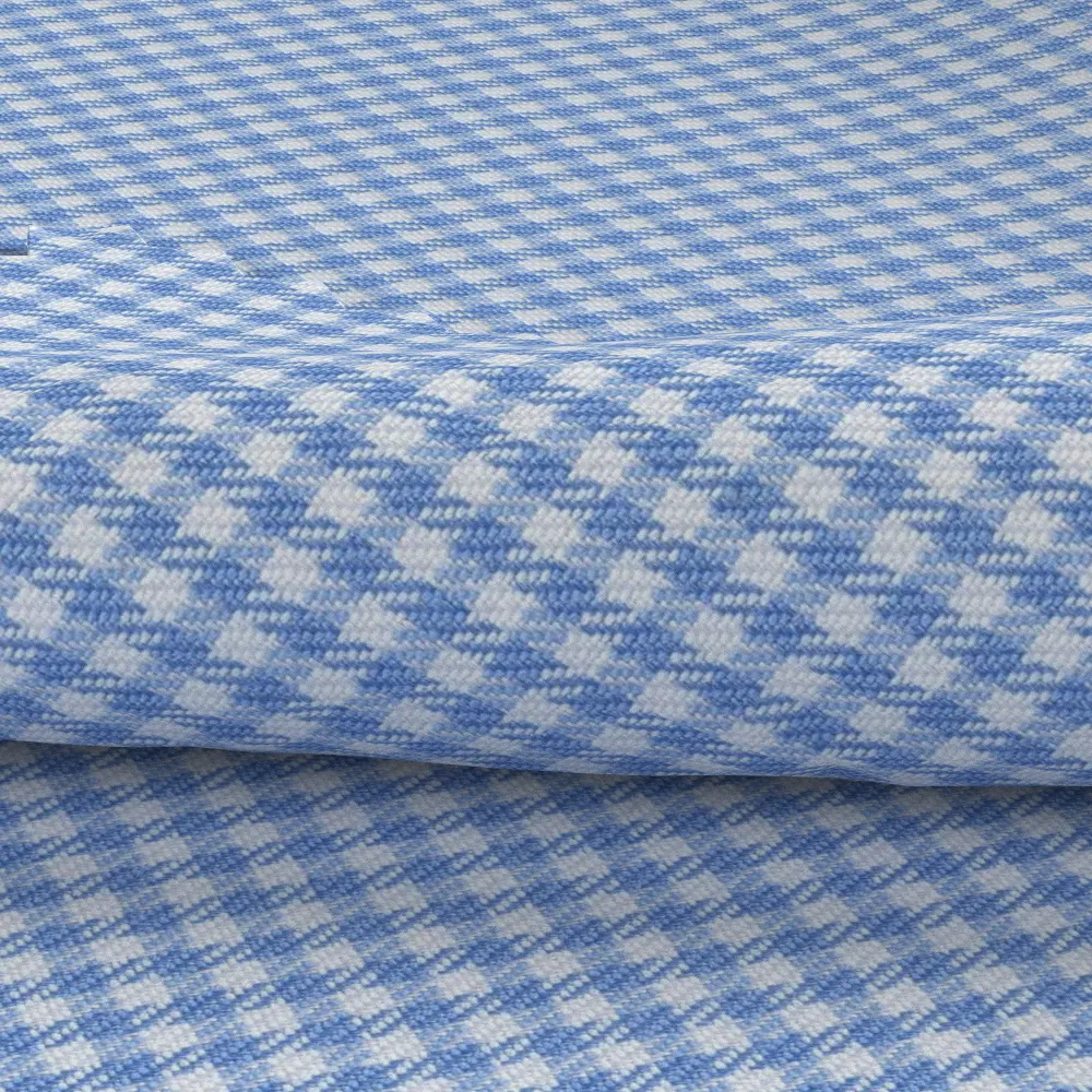 OEM Woven Fabric Supplier 100s Ply Yarns 100% Cotton Yarn Dye Twill Check Woven Check Wrinkle-free Shirts fabric Cotton Fabric