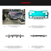 Diffuseur arrière en fibre de carbone C8 pour Chevrolet Corvette C8 2 portes Targa Top Coupé 2020-2021