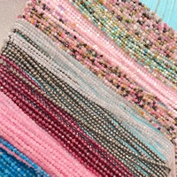 Petites pierres précieuses naturelles, perles d'agate en cristal, micro-facettées, petites perles de 2 mm pour la fabrication de bracelets, colliers et bijoux