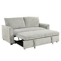 Canapé-lit en velours trois places de conception européenne avec rangement, écologique, durable et confortable pour appartement et salon