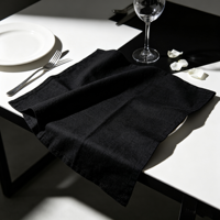 Serviettes en coton beige mat, tissu épais, impression numérique, pour dîner quotidien à la maison, style occidental