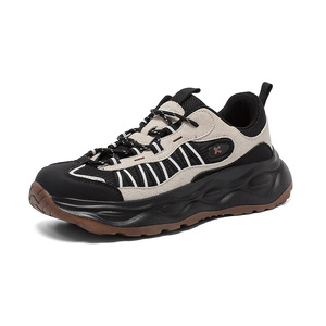 Zapatillas Retro de Suela Gruesa para Hombre, Antideslizantes, con Cordones y Diseño de Malla de Color Sólido, Ideales para Senderismo - Product Image 5