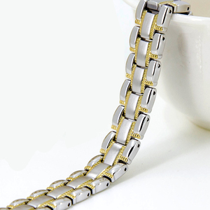 Nouveaux modèles de bracelets magnétiques en germanium doré pour hommes 2025 - Product Image 3