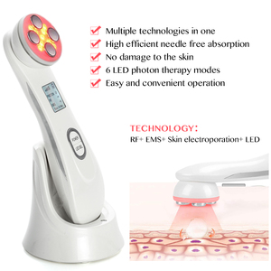 Masseur facial portable à radiofréquence EMS 5 en 1, appareil de raffermissement de la peau à LED - Product Image 6