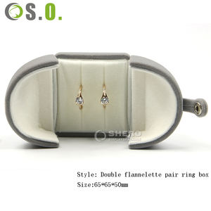 Estuche de Joyería de Doble Apertura Personalizado de Fábrica, Caja de Terciopelo de Alta Gama para Collares y Pulseras, Caja Grande de Franela Doble para Colgantes - Product Image 2