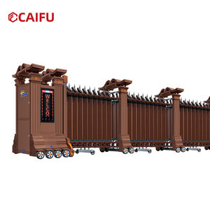 بوابة كهربائية قابلة للسحب بتصميم صيني قديم جديد، بوابة منزلقة من سبائك الألومنيوم للفناء الخارجي والفيلا والحرم الجامعي - Product Image 6